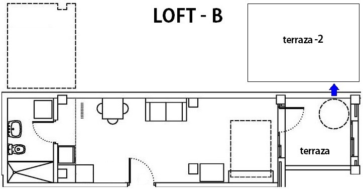 Plano de Ruzafa Perfecto | flats room B